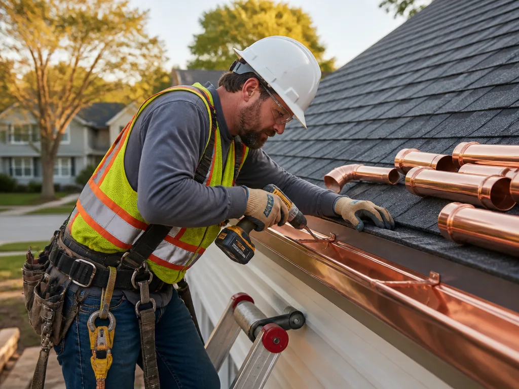 Copper Gutter Installation