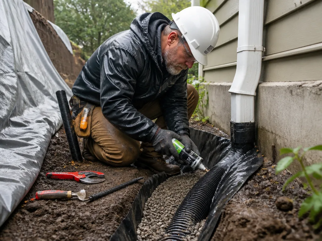 French Drain Tie-In