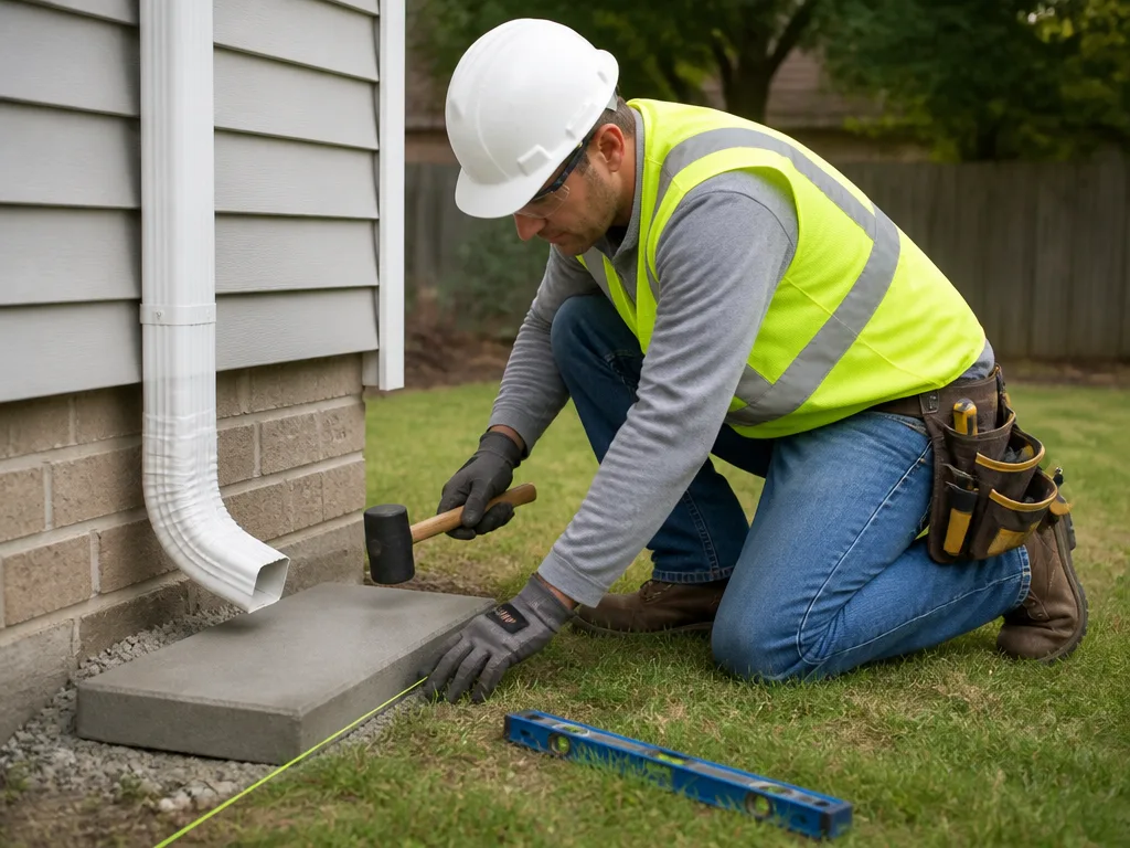 Splash Block Installation