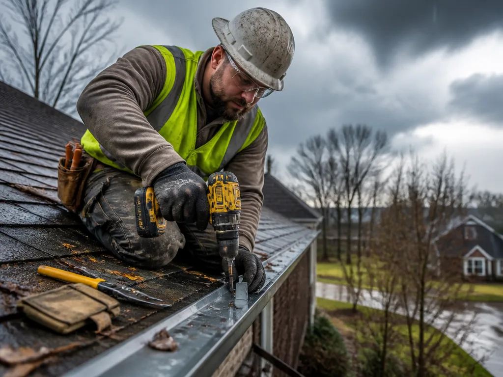 Storm Damage Gutter Repair